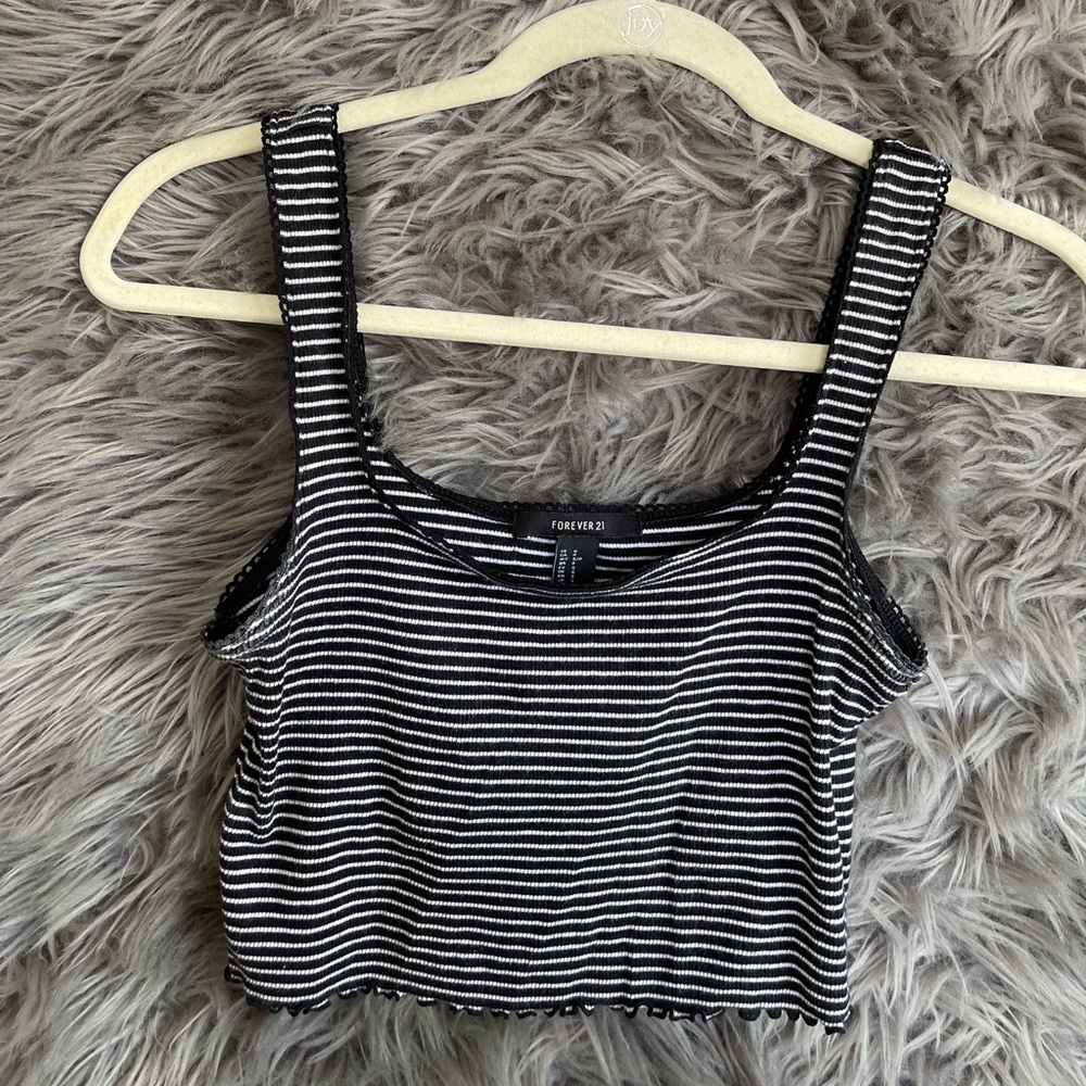 forever 21 striped cropped tank